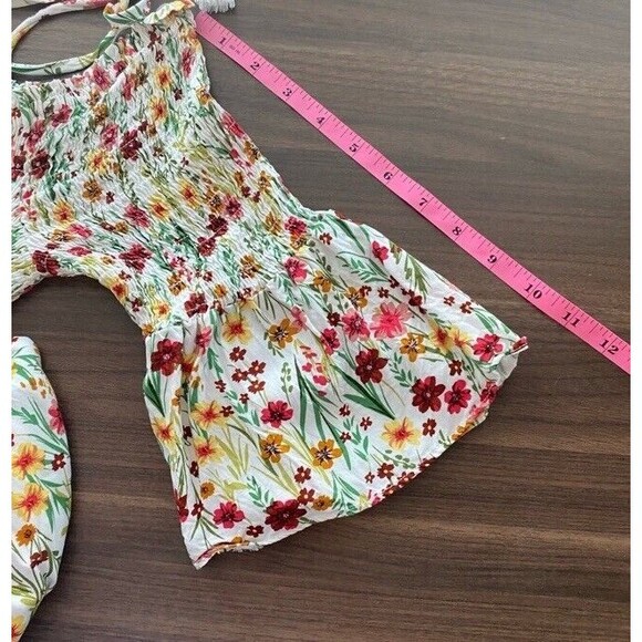 Lost + Wander Floral Maxi Renee Smocked Off Shoulder Bell Sleeves Fairy Cottage - Picture 11 of 12